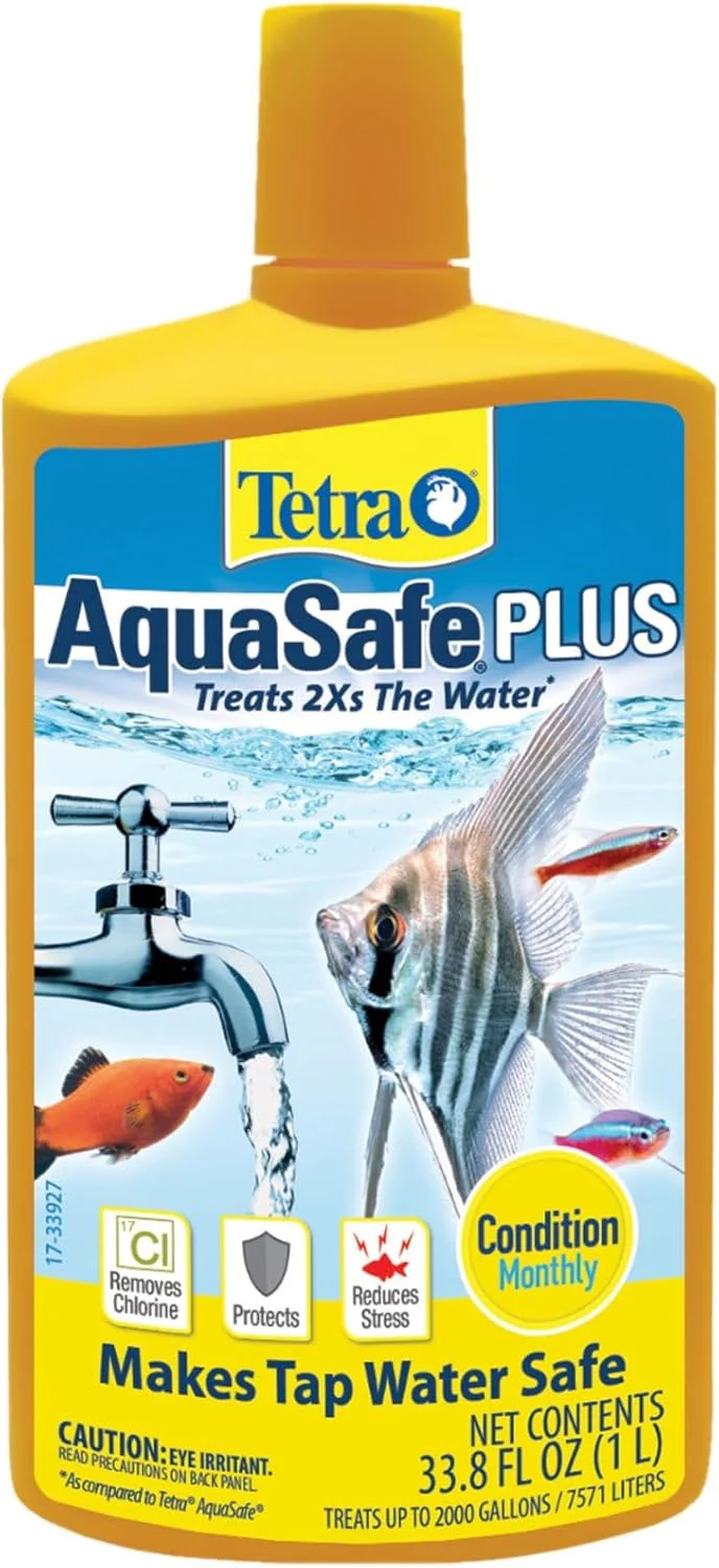 Tetra AquaSafe Plus, Aquarium Water Conditioner And Dechlorinator