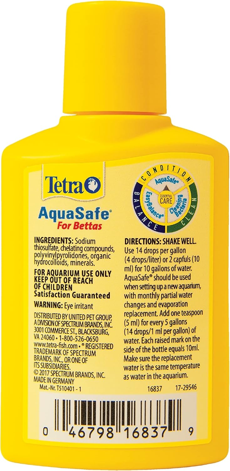 Tetra BettaSafe, Aquarium Water Conditioner For Bettas, 1.69-Ounce, 50ml, Golds & Yellows (16837) - Image 3