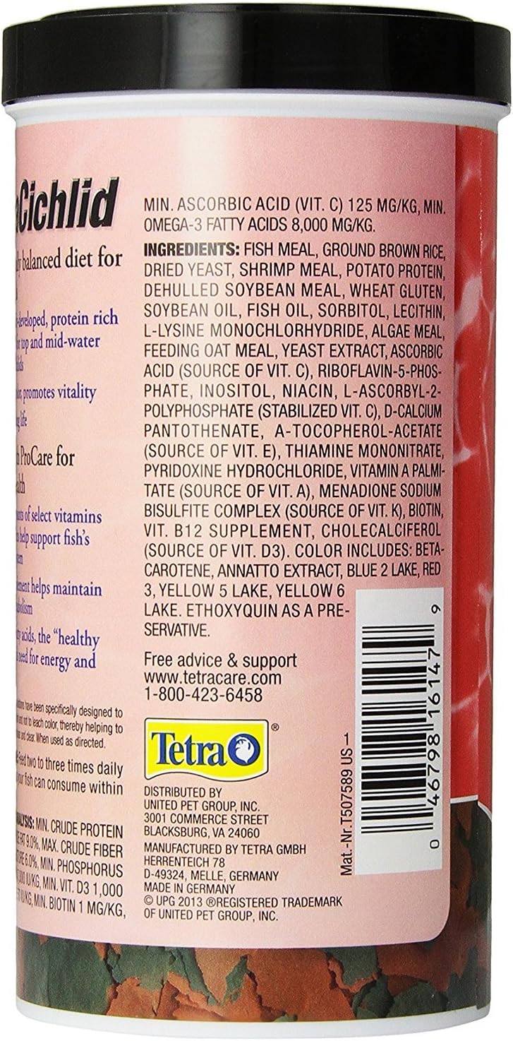 TetraCichlid Cichlid Flakes, Fish Food, Clear Water Advanced Formula - Image 2