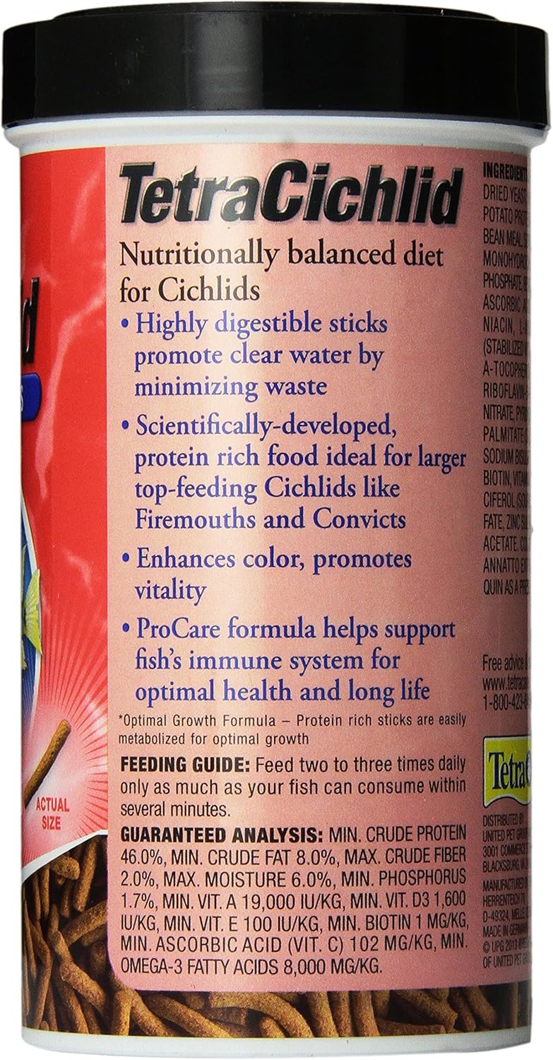 TetraCichlid Floating Cichlid Sticks, Nutritionally Balanced Diet - Image 2