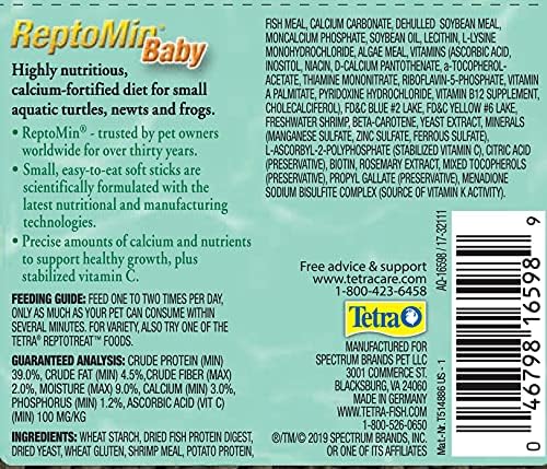 TetraFauna Tetra ReptoMin Baby Floating Food Sticks, 0.92-Oz (26g) - Image 7
