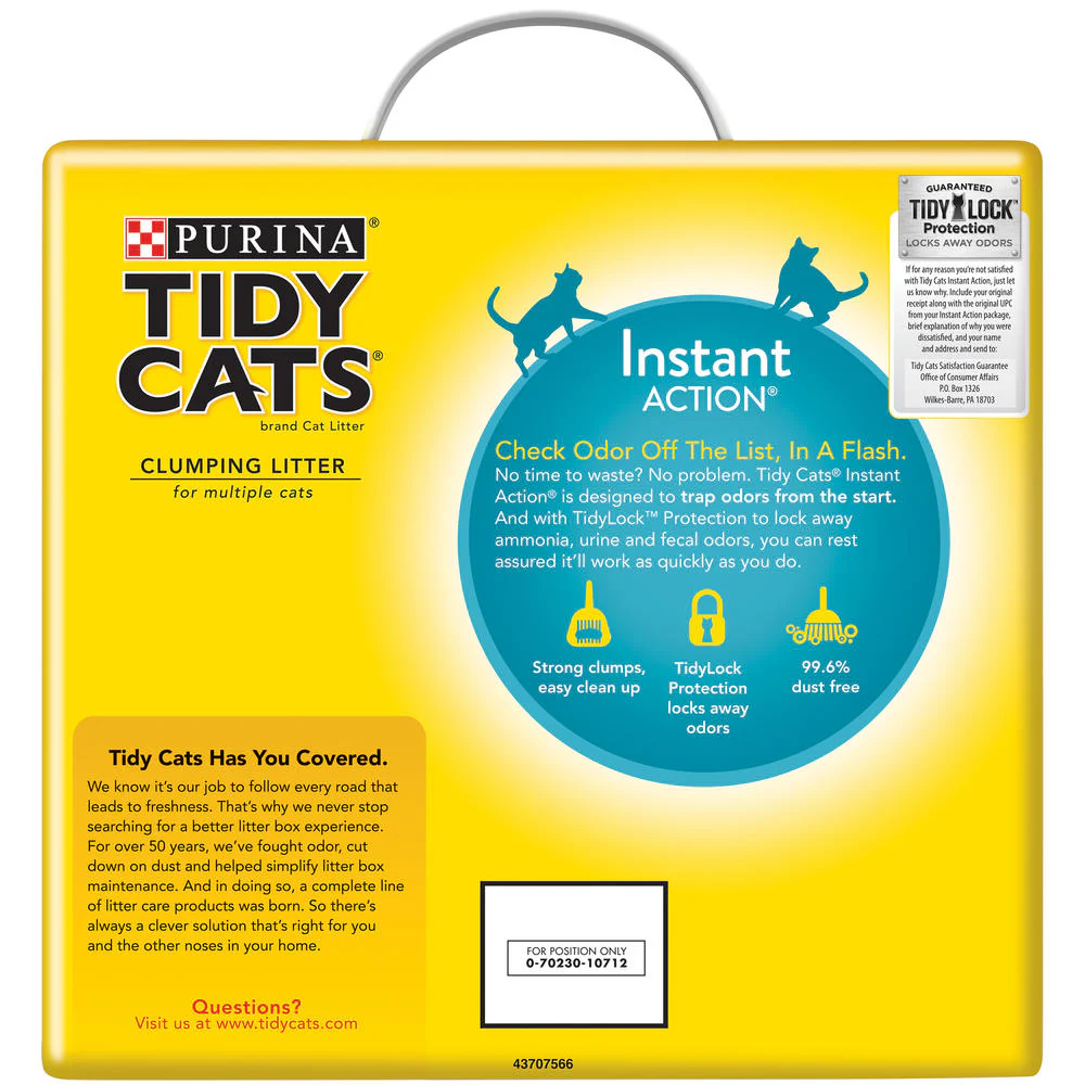Tidy Cats Instant Action Scoop Clumping Cat Litter 40 lb Box - Image 2