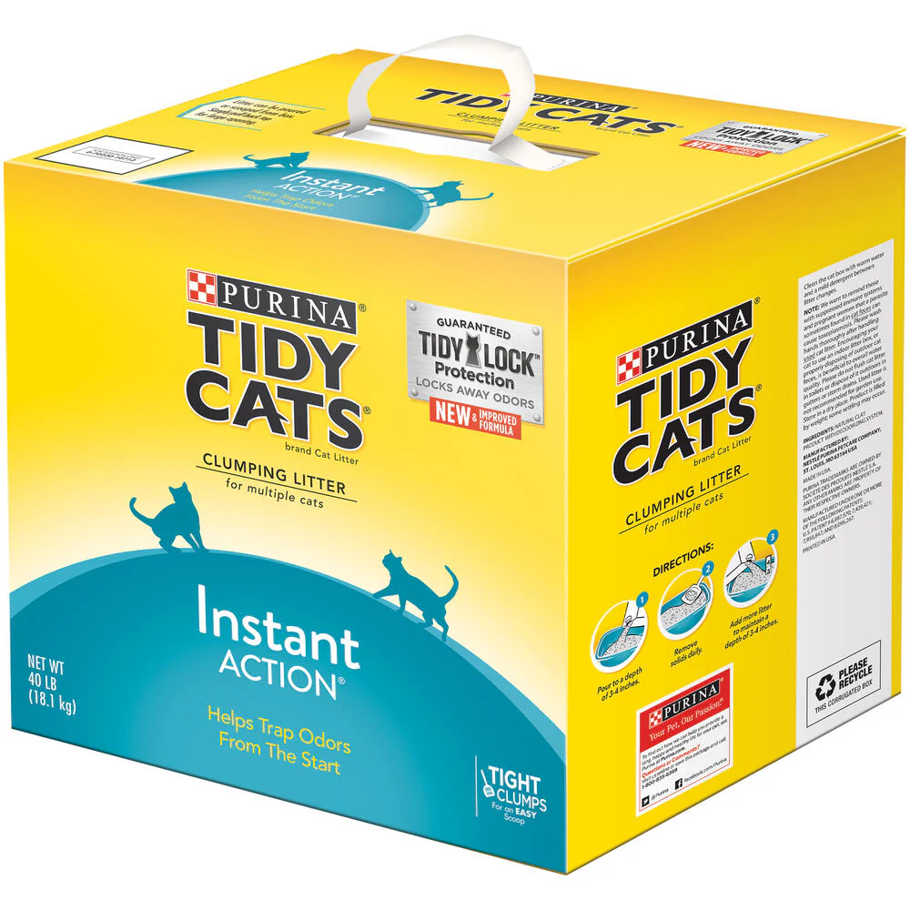 Tidy Cats Instant Action Scoop Clumping Cat Litter 40 lb Box - Image 3