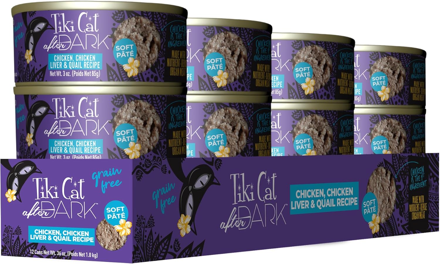 Tiki Cat After Dark Pâté, Chicken & Quail Egg, High-Protein and 100% Non-GMO Ingredients, Wet Cat Food for Adult Cats - Image 2