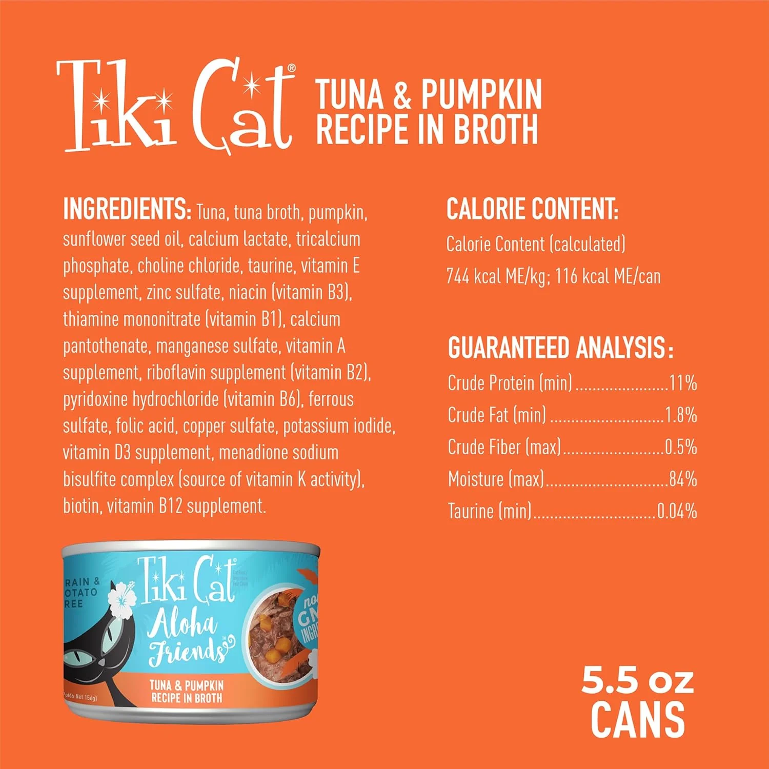 Tiki Cat Aloha Friends,Tuna & Pumpkin, Grain-Free & High Moisture, Wet Cat Food for All Life Stages - Image 4