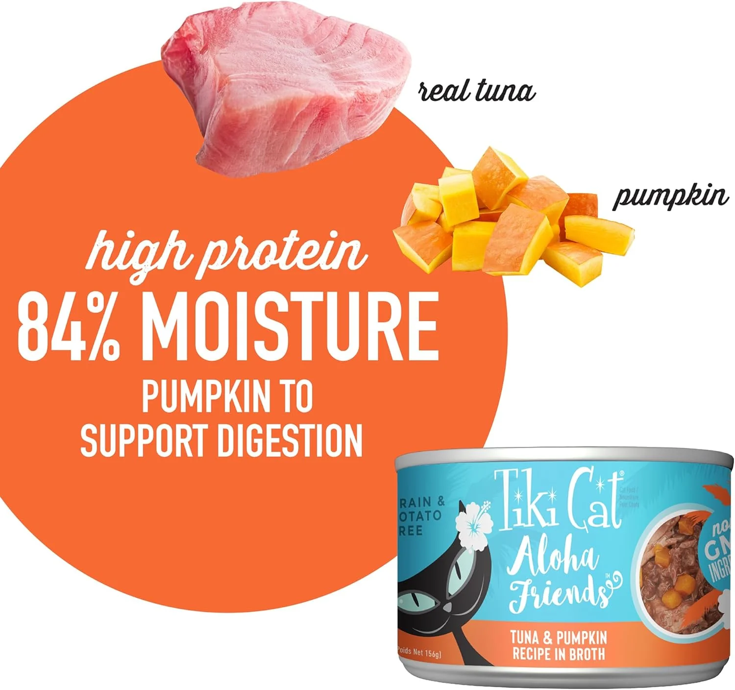 Tiki Cat Aloha Friends,Tuna & Pumpkin, Grain-Free & High Moisture, Wet Cat Food for All Life Stages - Image 5