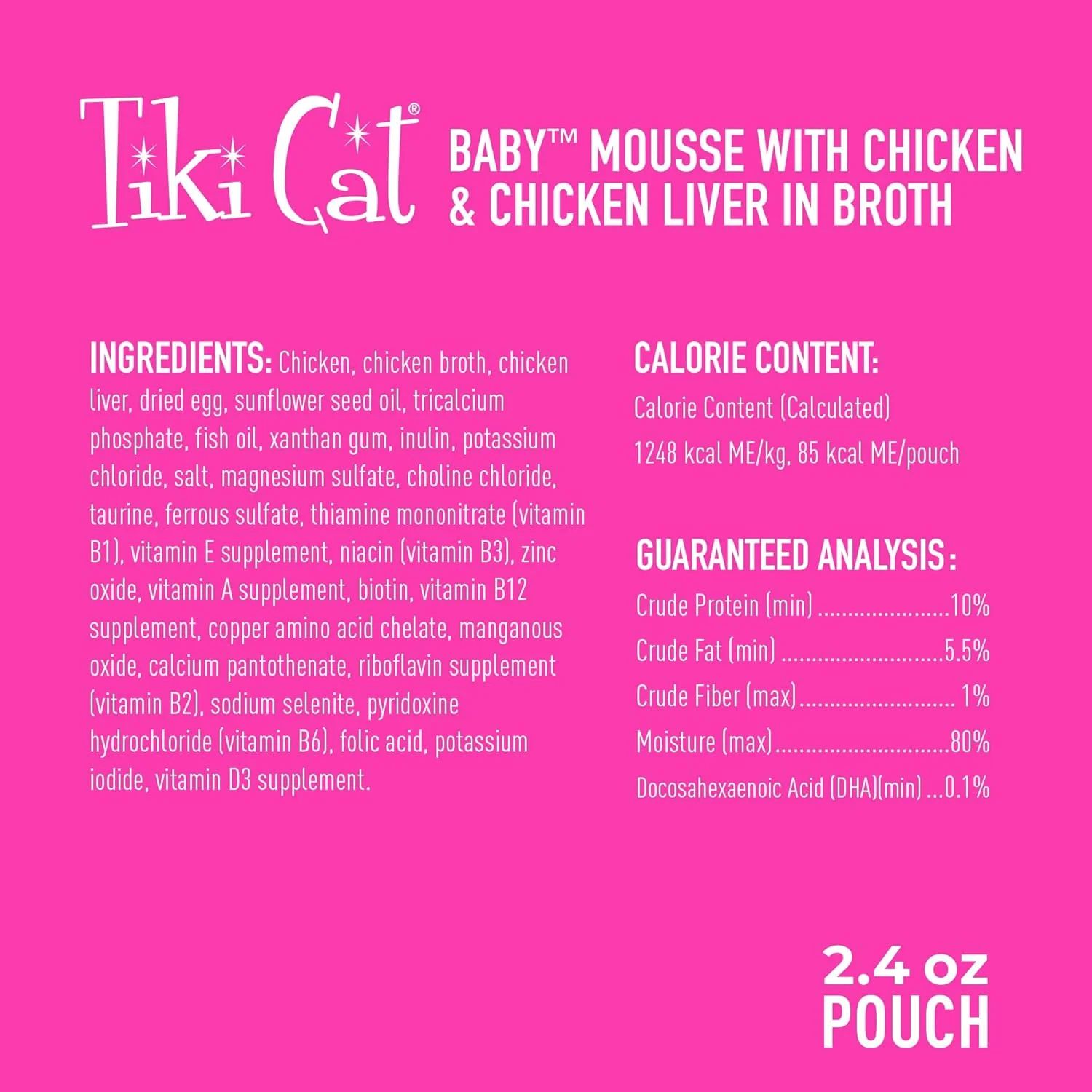 Tiki Cat Baby, Chicken and Chicken Liver, Grain-Free and Nutrient Rich, Wet Cat Food for Kittens 4 Weeks+ - Image 3
