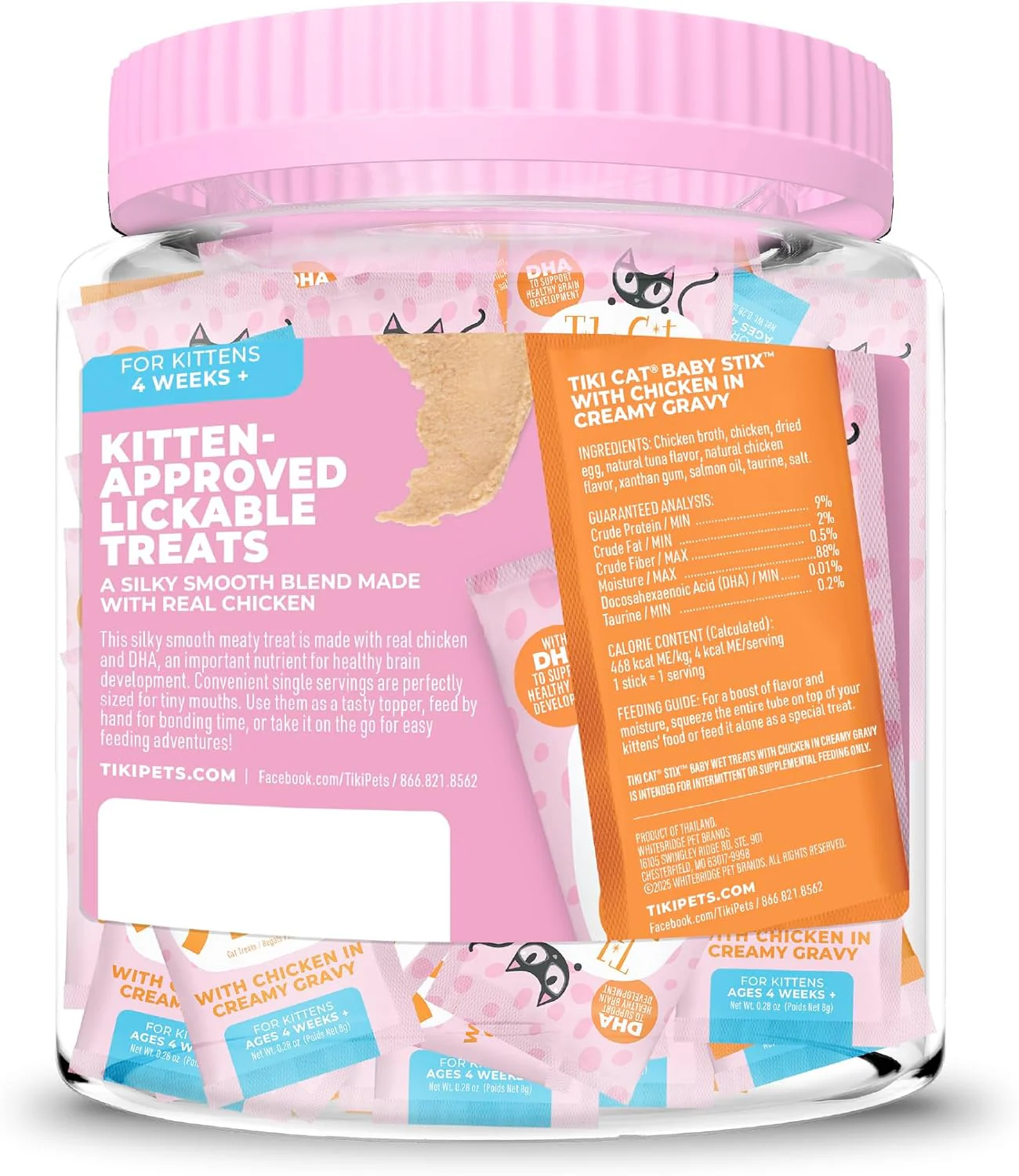 Tiki Cat Baby Stix Wet Cat Treats, Chicken in Creamy Gravy - Image 3