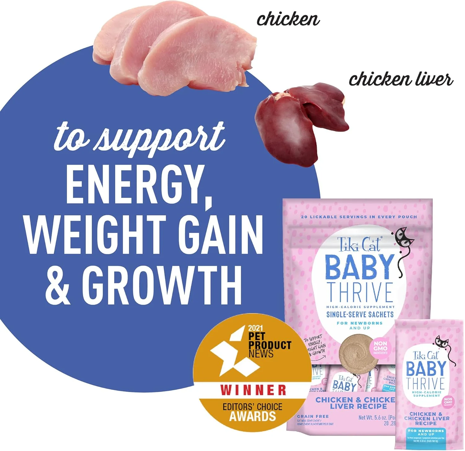 Tiki Cat Baby Thrive, Chicken & Chicken Liver, High-Protein & Flavorful, Wet Cat Food for Kittens 4 Weeks+ - Image 4
