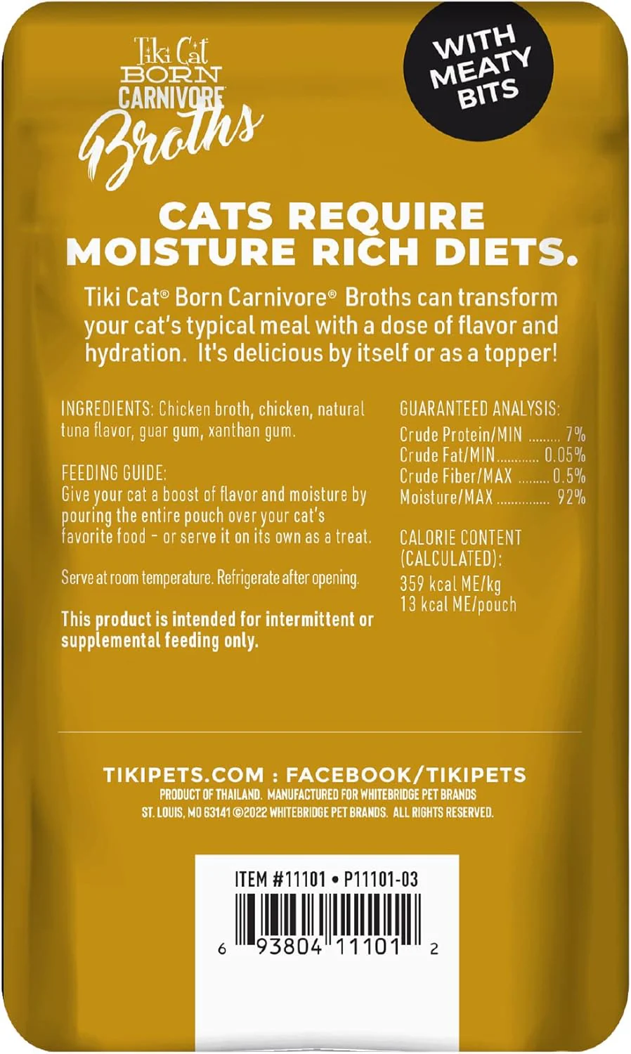 Tiki Cat Born Carnivore Broths, Chicken Recipe, Hydration and Flavor Supplement Cat Food Topper - Image 3