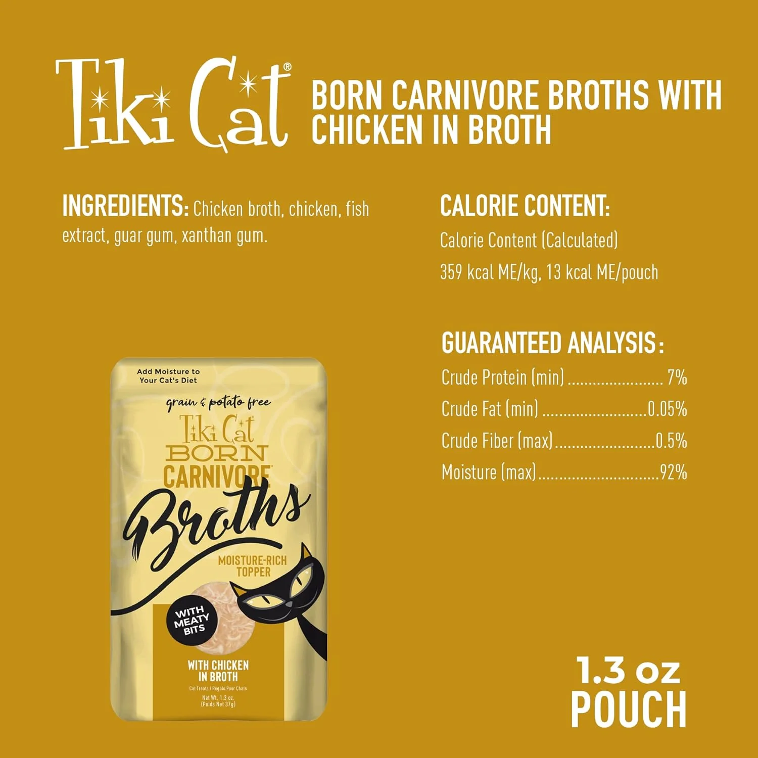Tiki Cat Born Carnivore Broths, Chicken Recipe, Hydration and Flavor Supplement Cat Food Topper - Image 4