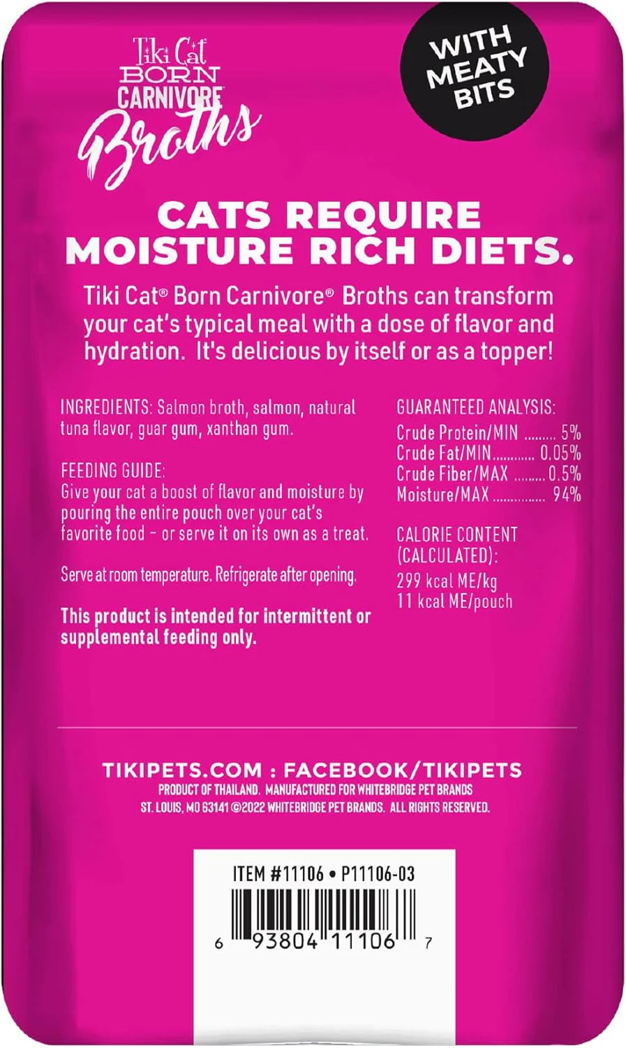 Tiki Cat Born Carnivore Broths, Salmon Recipe, Hydration and Flavor Supplement Cat Food Topper - Image 2