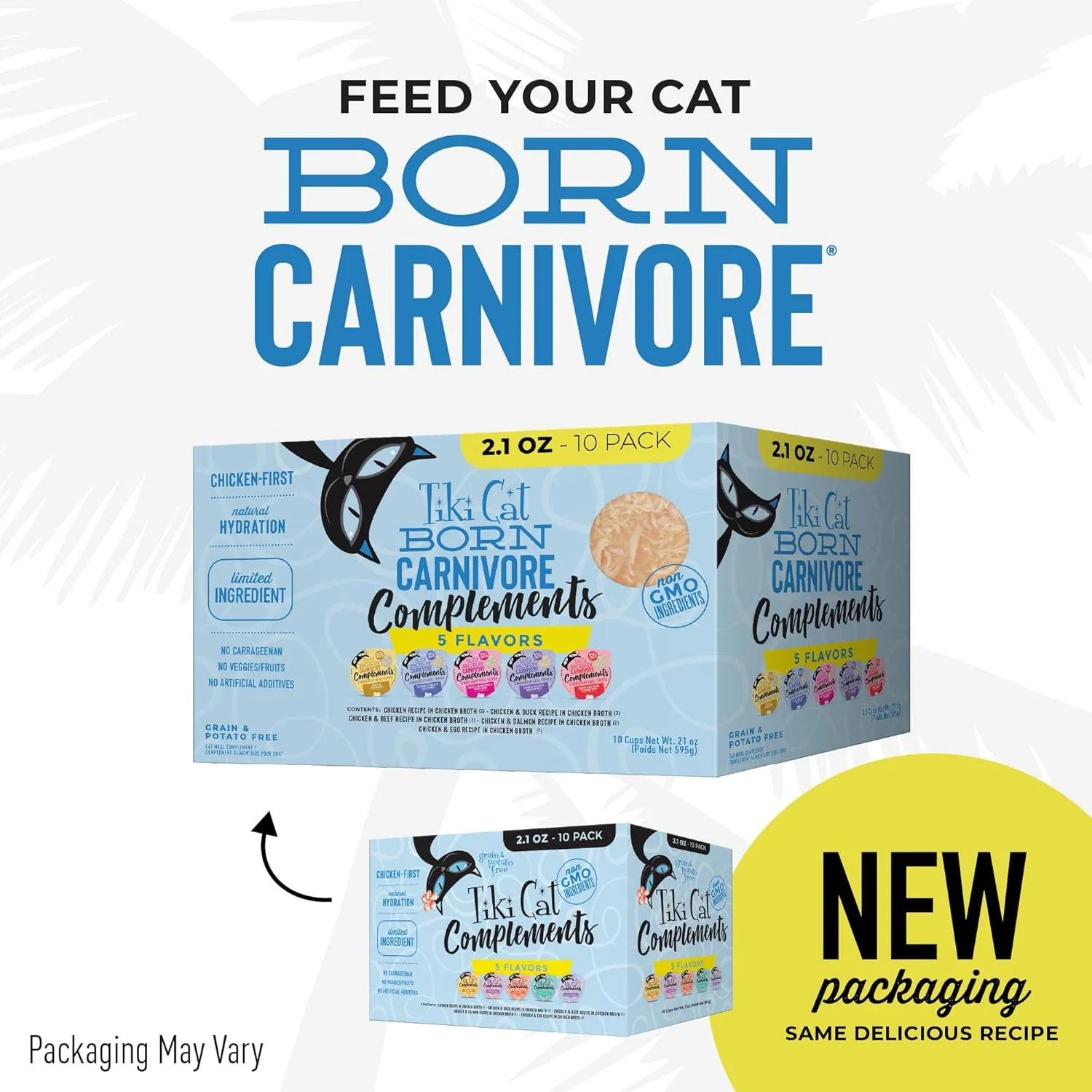 Tiki Cat Born Carnivore Complements Variety Pack, Chicken Blends, Wet, High-Protein & High-Moisture Cat Food Topper - Image 3