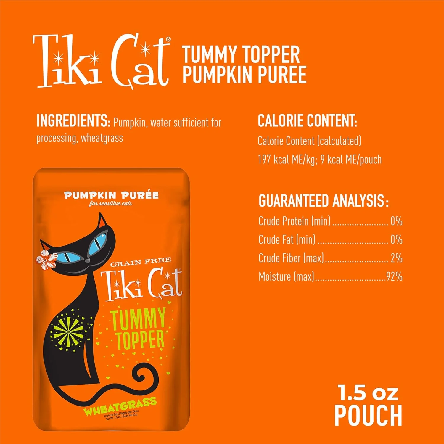 Tiki Cat Born Carnivore Functions Digestion, Pumpkin Recipe Puree, Formulated to Support Healthy Digestion, Mousse Cat Food Topper - Image 3