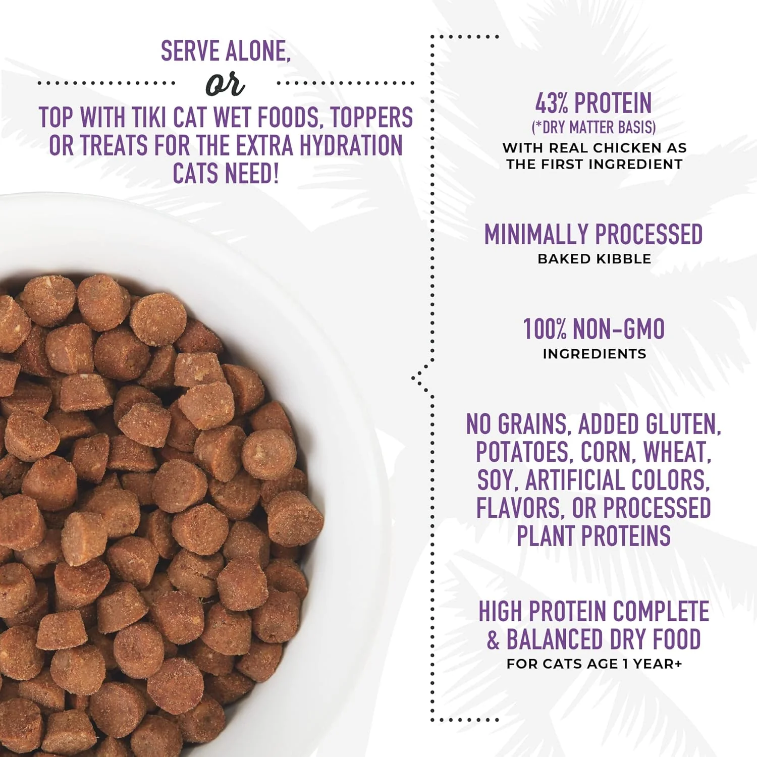 Tiki Cat Born Carnivore High Protein, Chicken, Herring & Salmon Meal, Grain-Free Baked Kibble to Maximize Nutrients, Dry Cat Food - Image 4