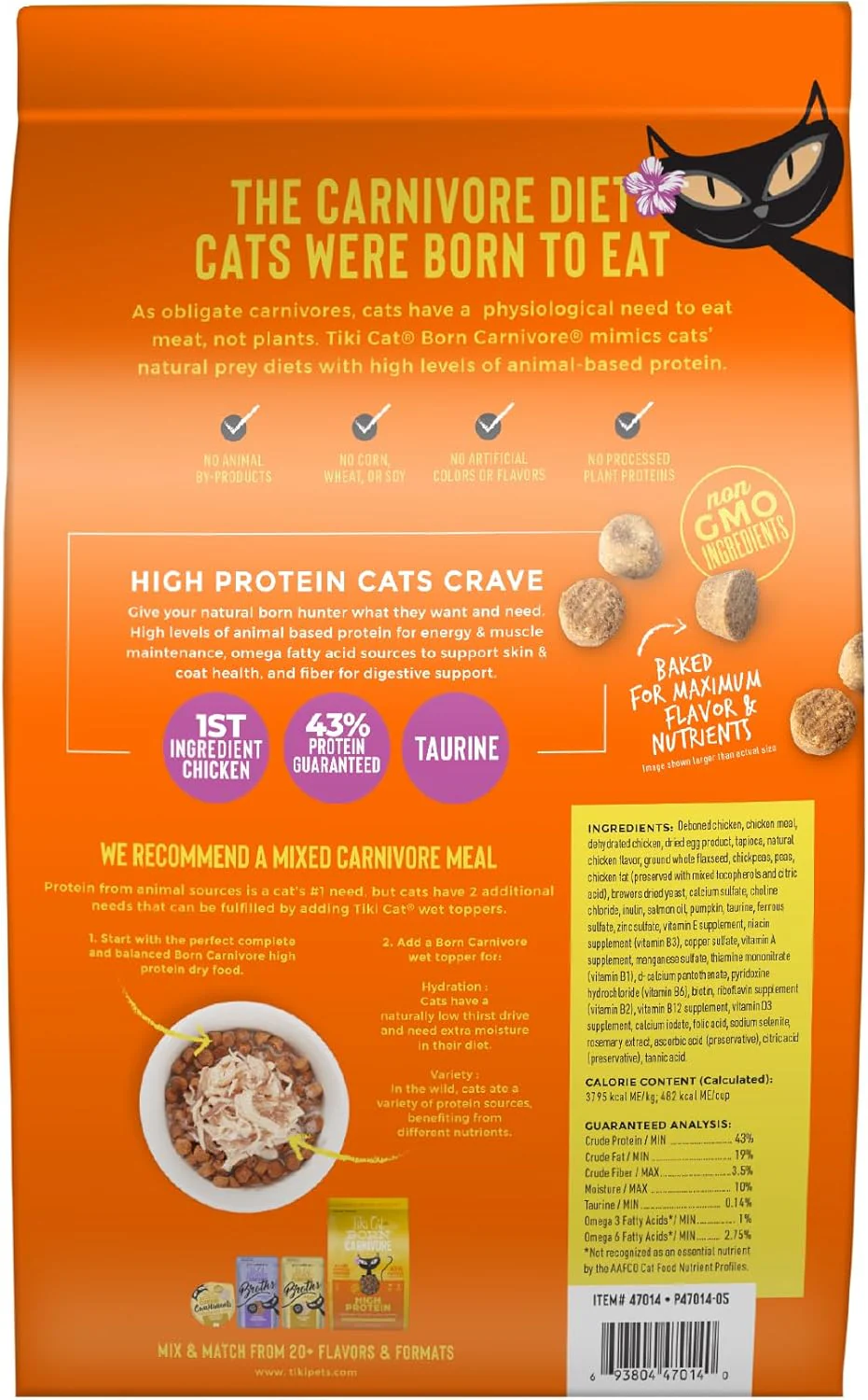 Tiki Cat Born Carnivore High Protein, Deboned Chicken & Egg, Grain-Free Baked Kibble to Maximize Nutrients, Dry Cat Food - Image 2