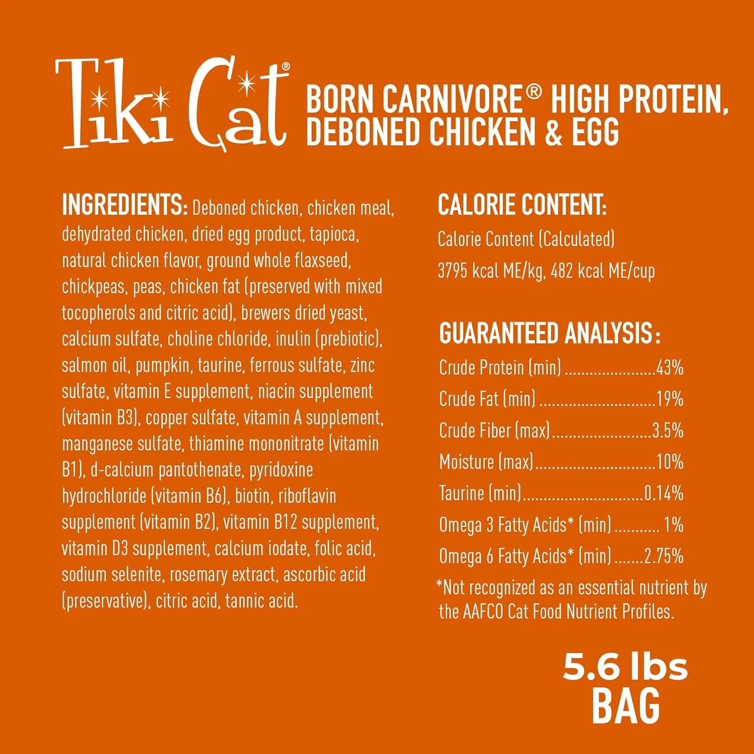Tiki Cat Born Carnivore High Protein, Deboned Chicken & Egg, Grain-Free Baked Kibble to Maximize Nutrients, Dry Cat Food - Image 3