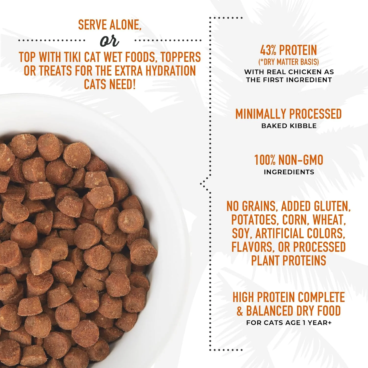 Tiki Cat Born Carnivore High Protein, Deboned Chicken & Egg, Grain-Free Baked Kibble to Maximize Nutrients, Dry Cat Food - Image 5