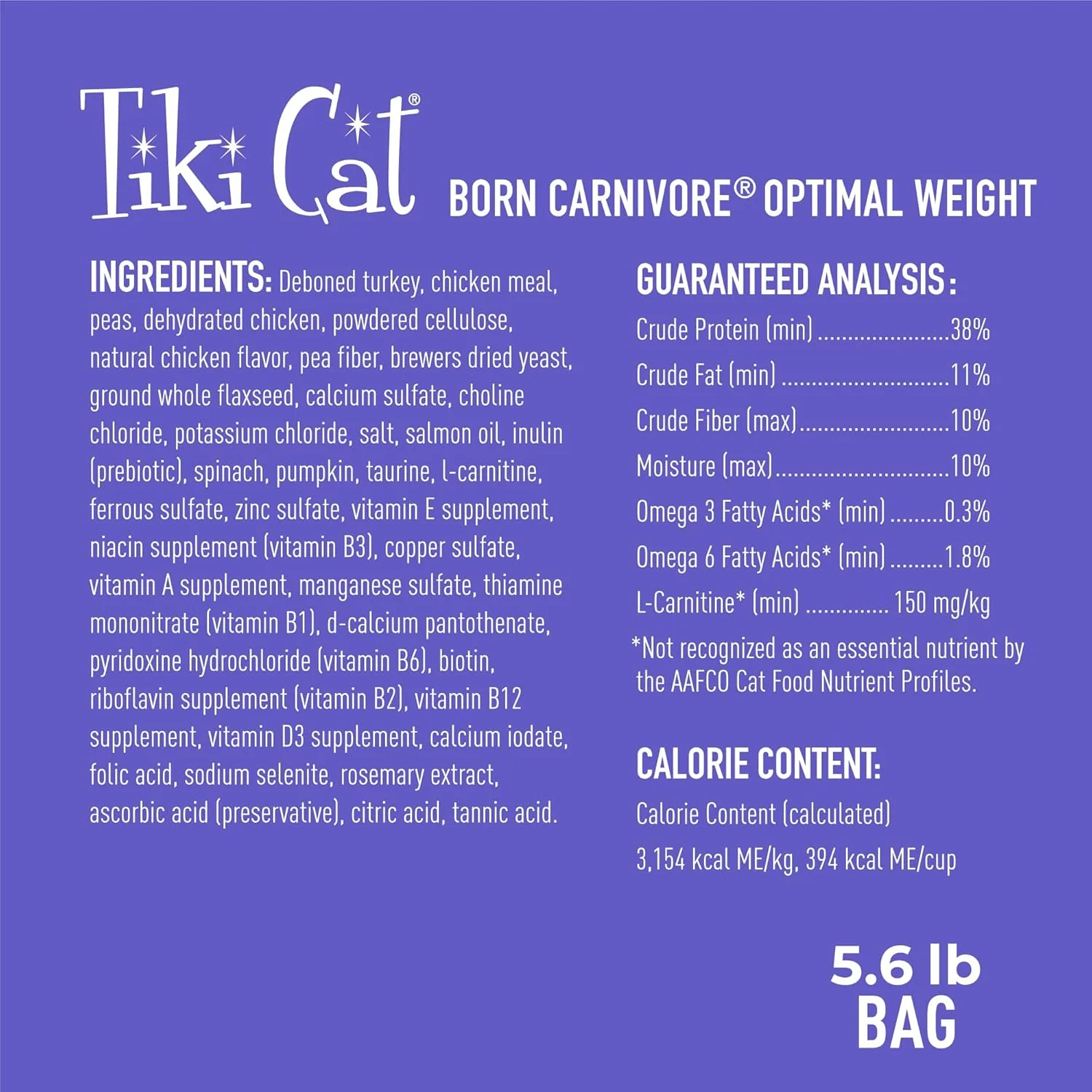Tiki Cat Born Carnivore Optimal Weight, Turkey, Low-Calorie Grain-Free Baked Kibble to Maximize Nutrients, Dry Cat Food - Image 3