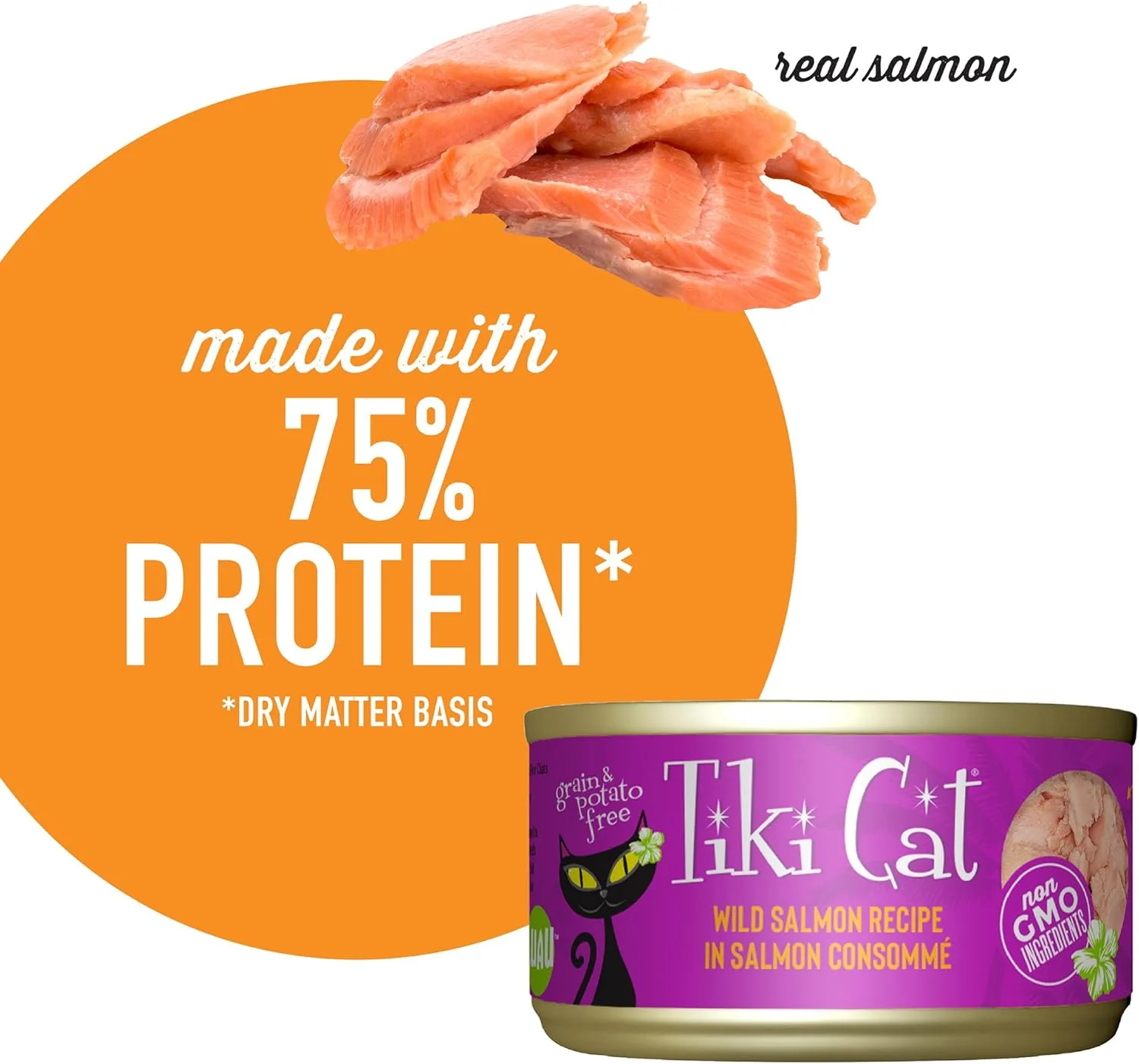 Tiki Cat Luau Shredded Meat, Wild Salmon Recipe in Salmon Consumme, Grain-Free Balanced Nutrition Wet Canned Cat Food, For All Life Stages - Image 4