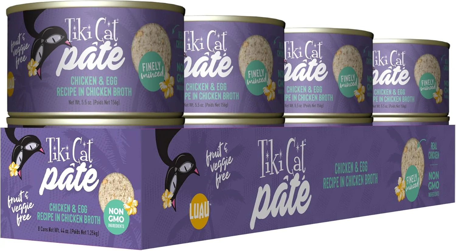 Tiki Cat Luau Pâté, Chicken and Egg Recipe in Chicken Broth, Grain-Free Balanced Nutrition Wet Canned Cat Food, for All Life Stages - Image 2