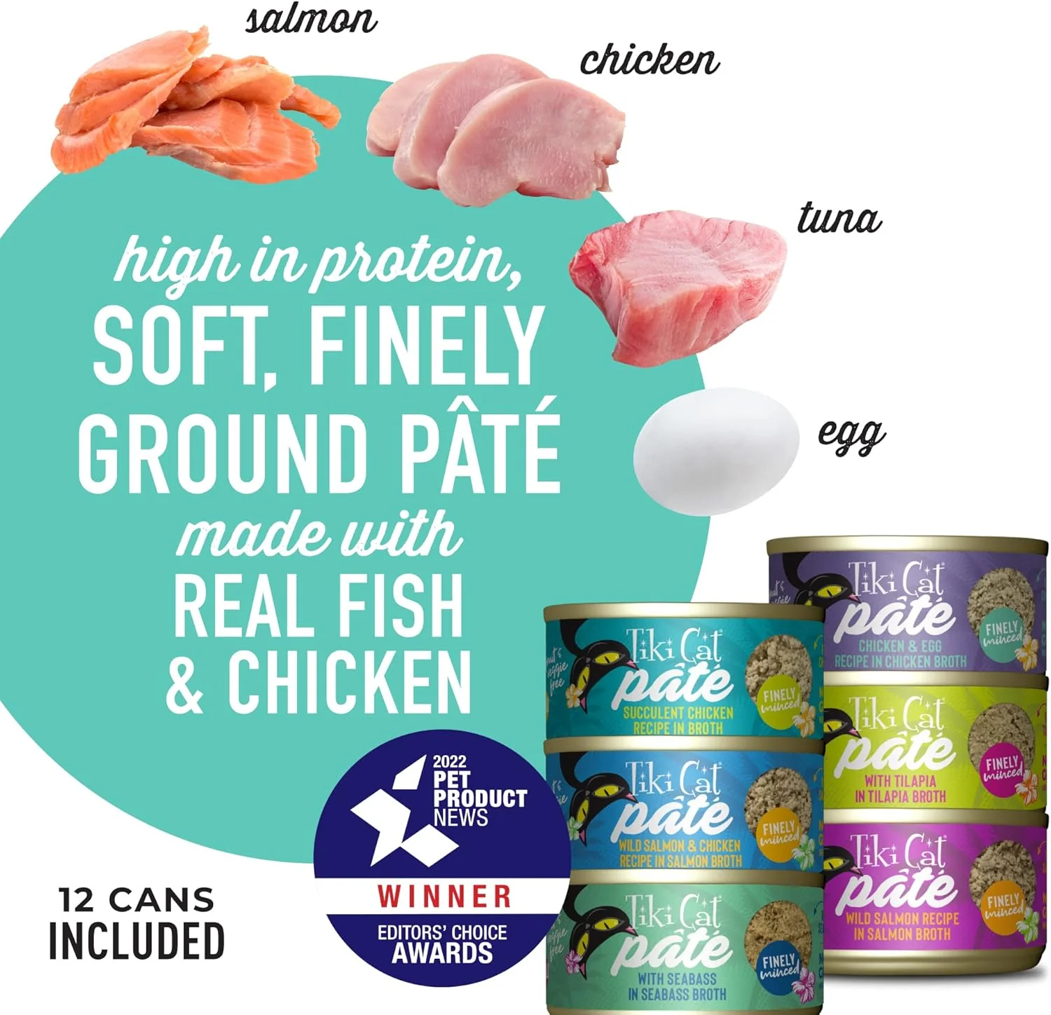 Tiki Cat Luau Pâté Variety Pack, Succulent Combinations of Real Protein, Grain-Free Balanced Nutrition Wet Canned Cat Food, for All Life Stages - Image 4
