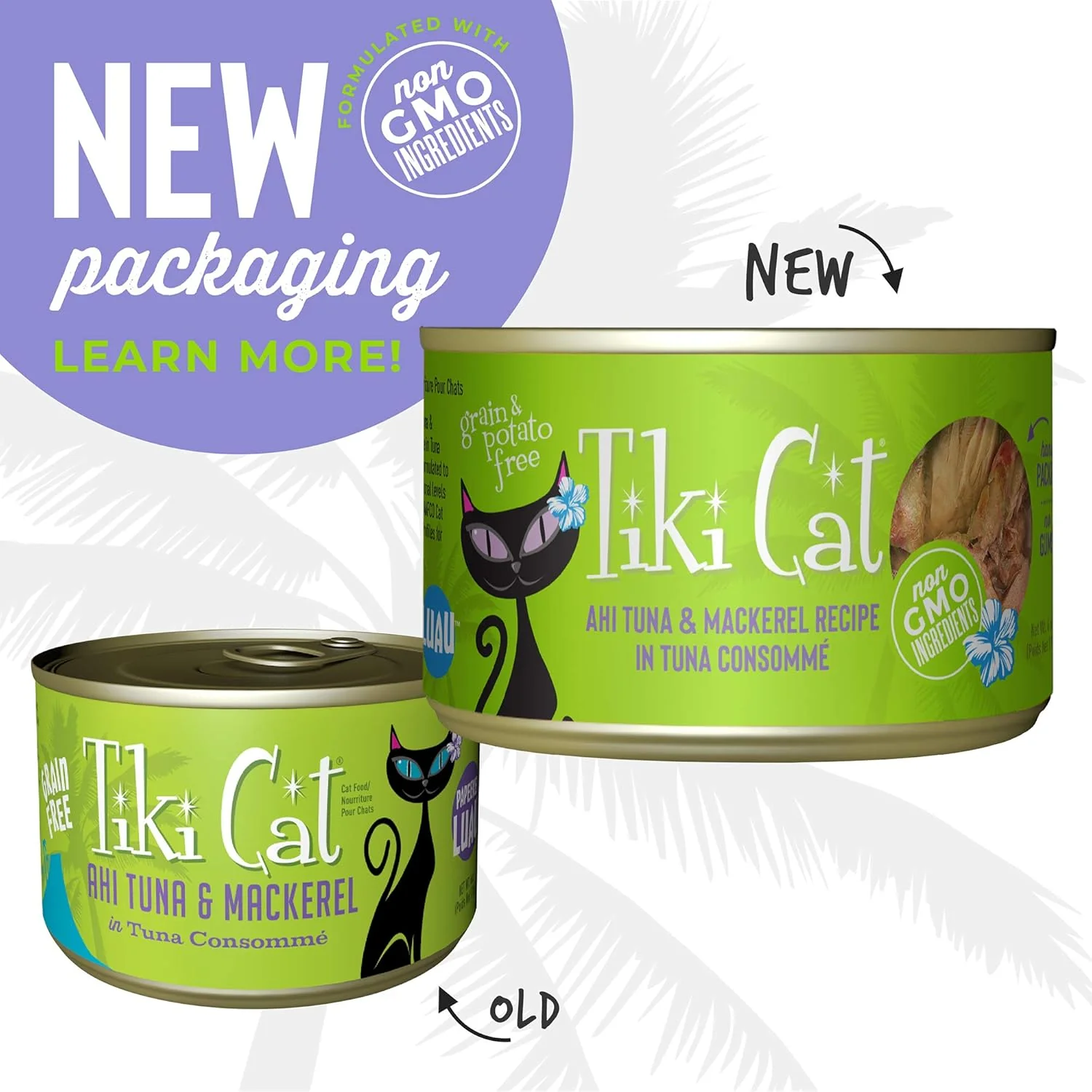 Tiki Cat Luau Shredded Meat, Ahi Tuna & Mackerel Recipe in Tuna Consumme, Grain-Free Balanced Nutrition Wet Canned Cat Food, For All Life Stages, - Image 3