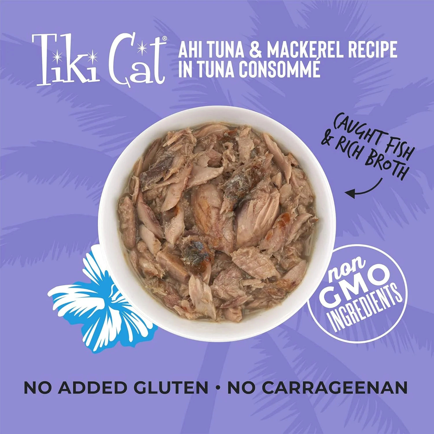 Tiki Cat Luau Shredded Meat, Ahi Tuna & Mackerel Recipe in Tuna Consumme, Grain-Free Balanced Nutrition Wet Canned Cat Food, For All Life Stages, - Image 4