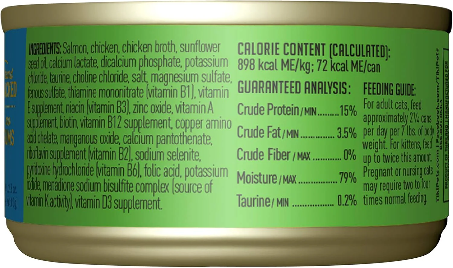 Tiki Cat Luau Shredded Meat, Wild Salmon & Chicken Recipe in Chicken Consumme, Grain-Free Balanced Nutrition Wet Canned Cat Food, For All Life Stages - Image 2