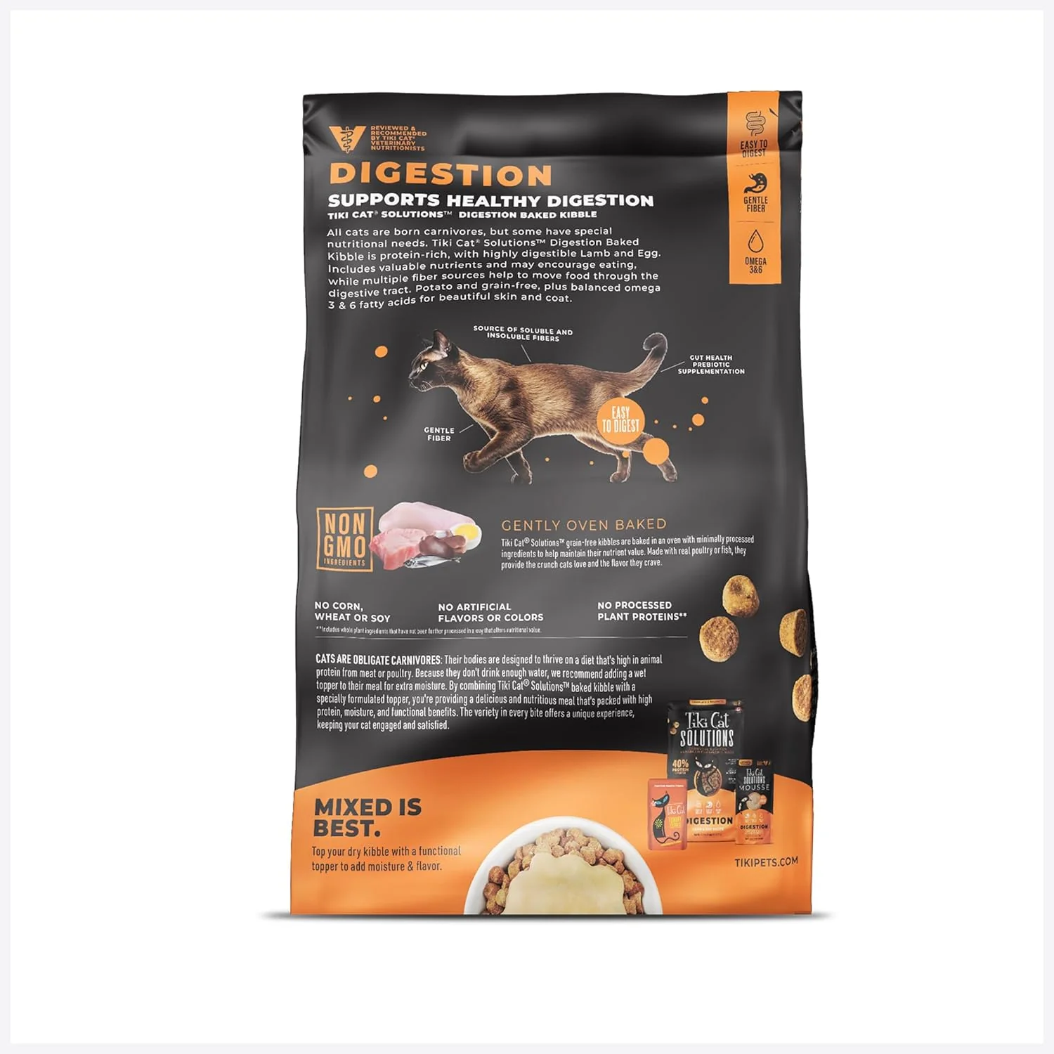 Tiki Cat Solutions Dry Cat Food, Digestion, Lamb & Egg - Image 3