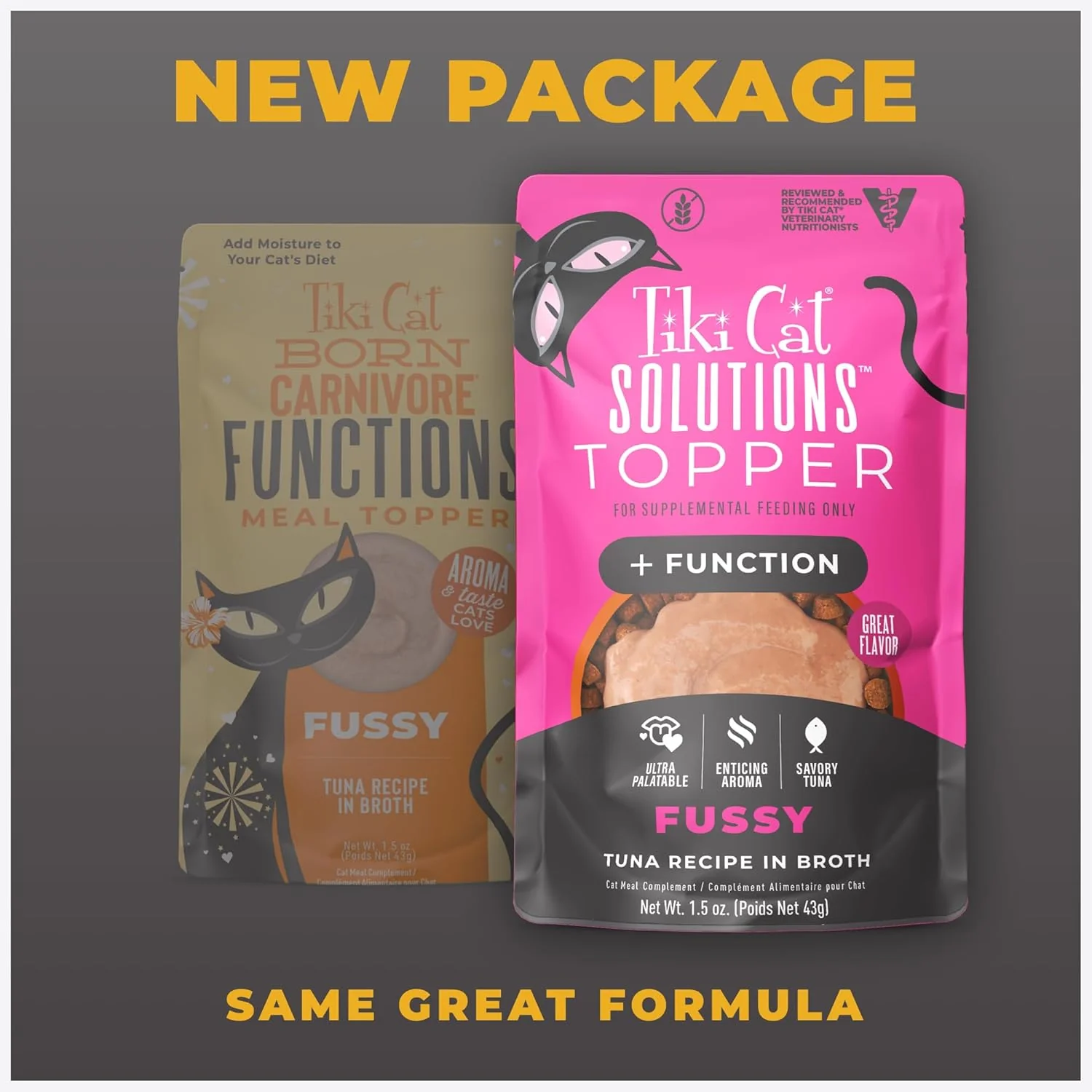 Tiki Cat Solutions Topper Multipack, Fussy, Tuna Recipe in Broth - Image 4