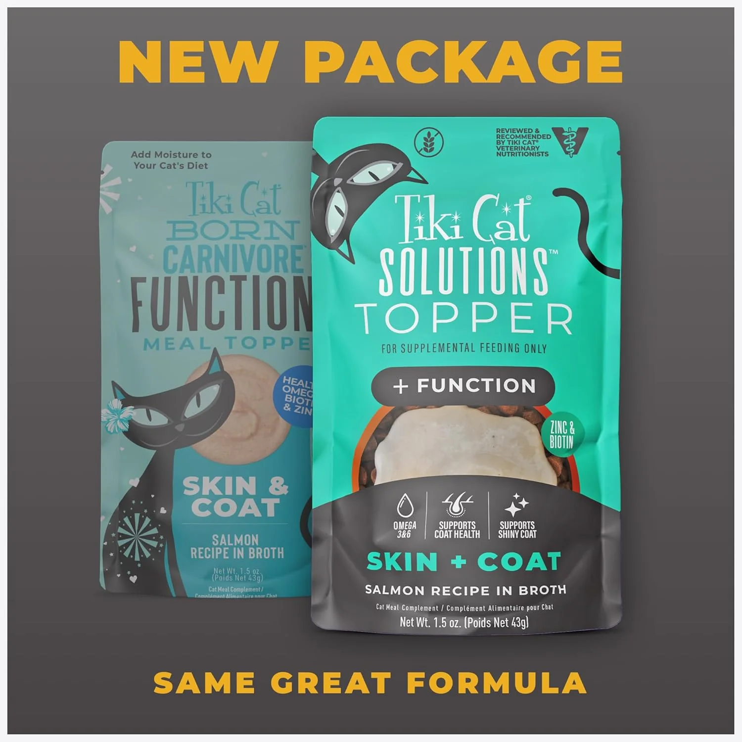 Tiki Cat Solutions Topper Multipack, Skin Coat, Salmon Recipe in Broth - Image 4