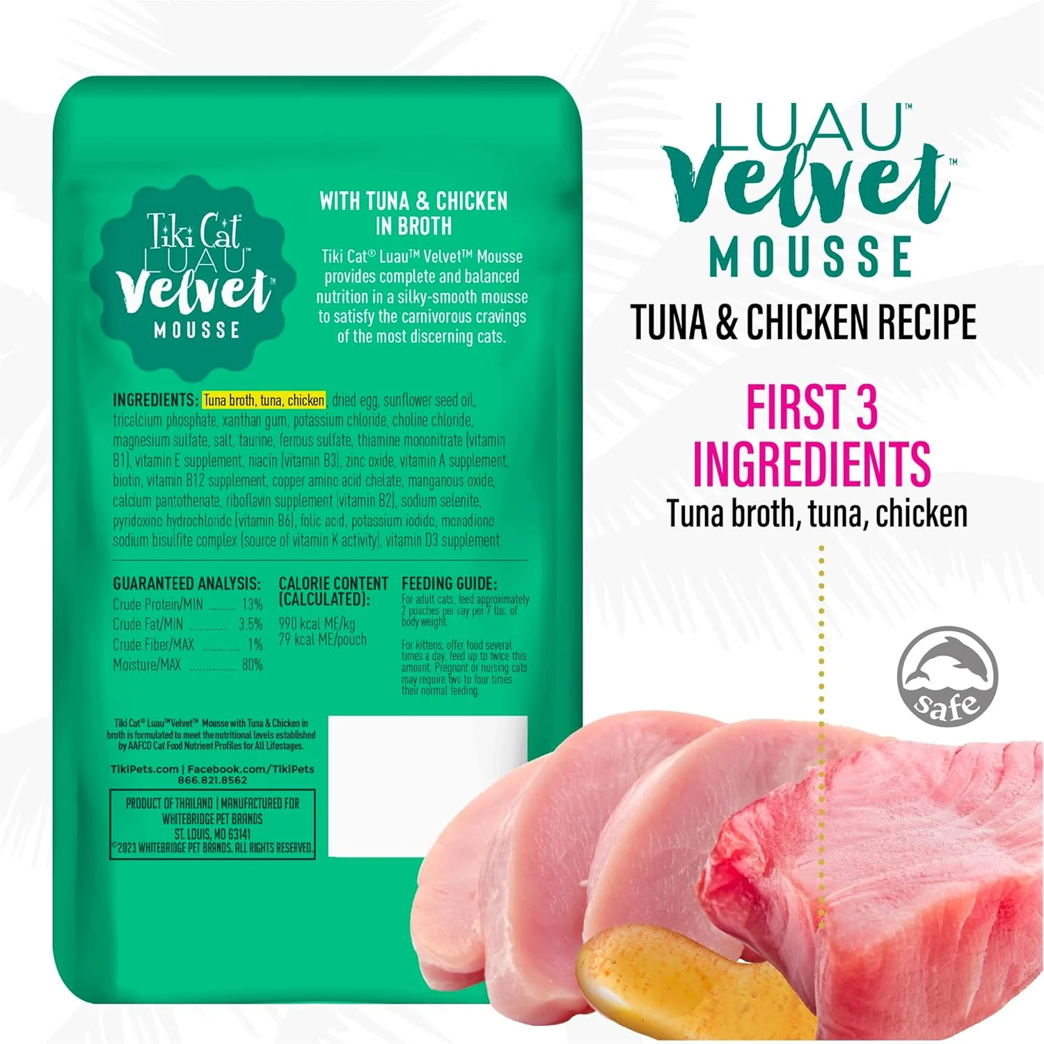 Tiki Pets Tiki Cat Velvet Mousse Grain-Free Wet Food with a Silky-Smooth Texture for Adult Cats & Kittens - Image 4