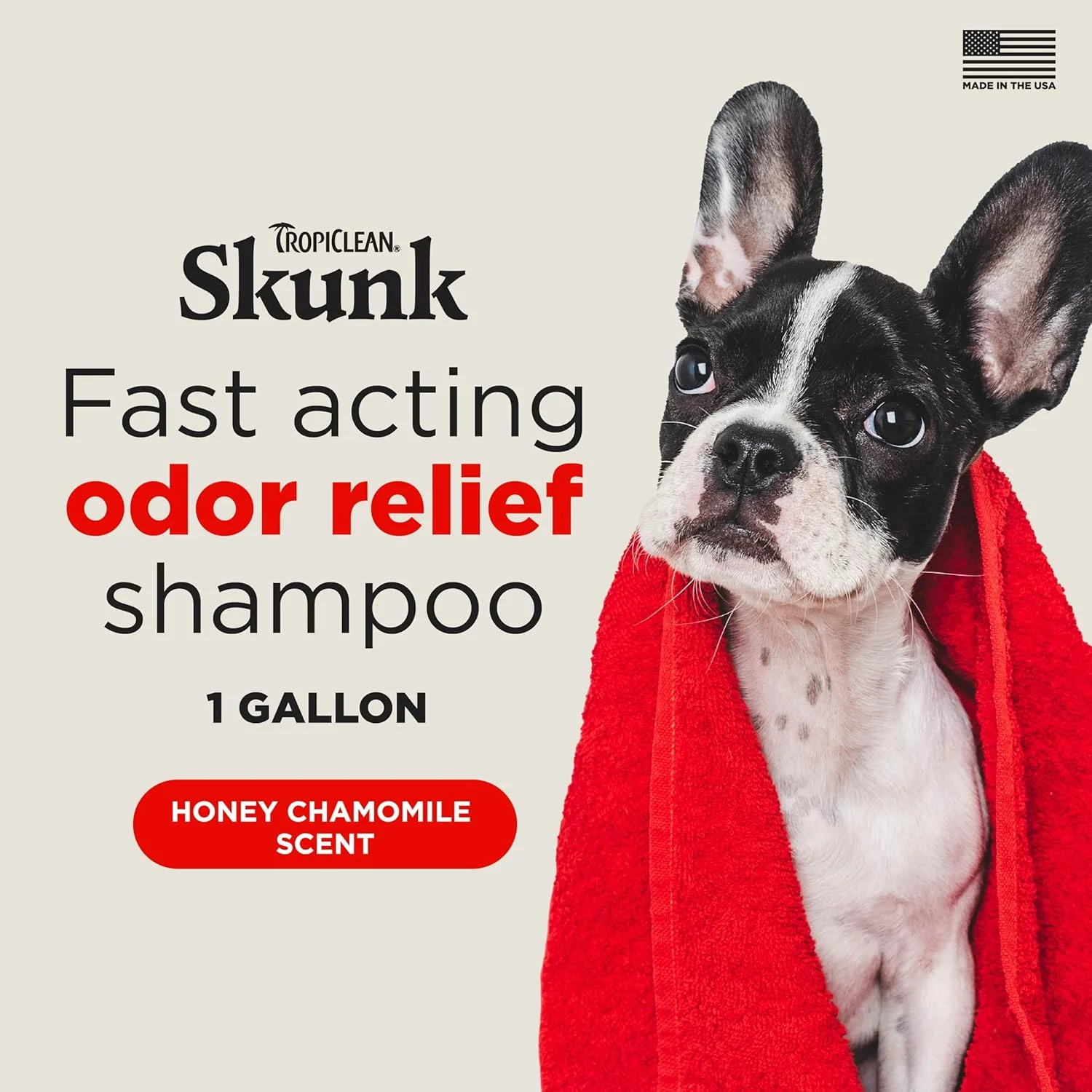 TropiClean Deodorizing Skunk Shampoo for Dogs - Extra Strength Skunk Odor Remover - 24 Hour Fast Relief 1 gal - Image 2