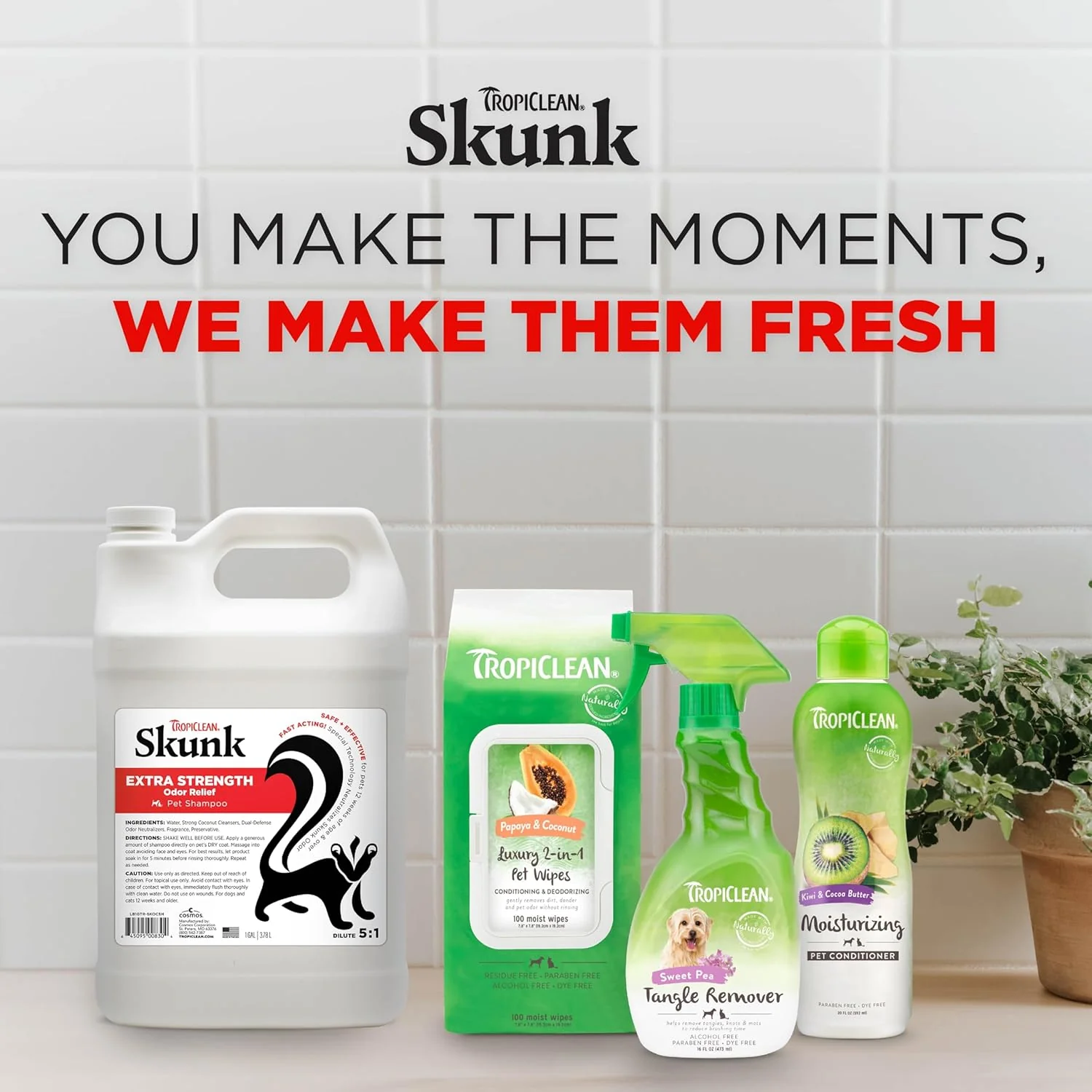 TropiClean Deodorizing Skunk Shampoo for Dogs - Extra Strength Skunk Odor Remover - 24 Hour Fast Relief 1 gal - Image 7