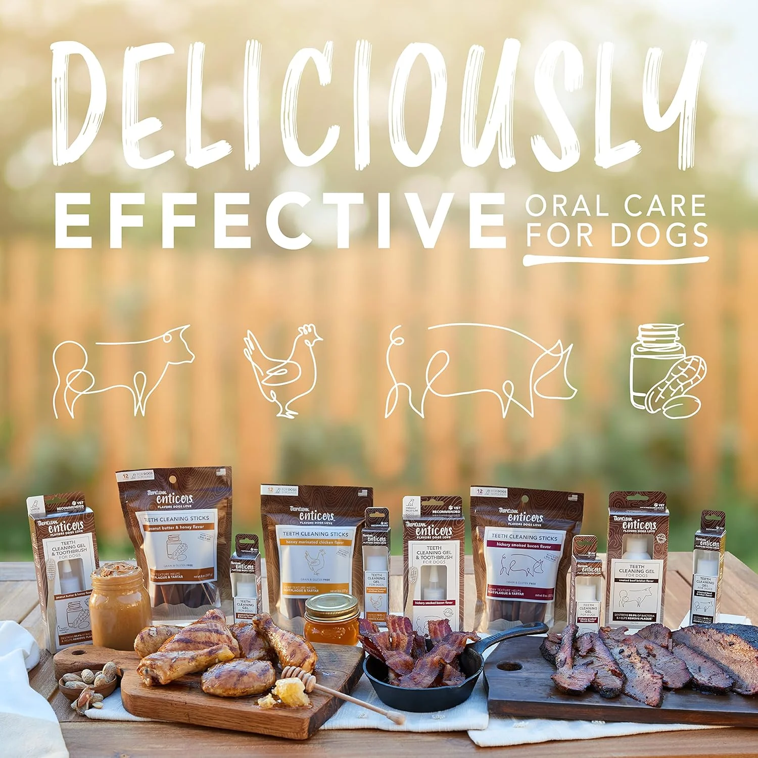 TropiClean Enticers Dog Teeth Cleaning Treat Gel | Smoked Bacon Flavored Dog Toothpaste Alternative| 2 oz - Image 7