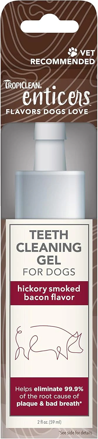 TropiClean Enticers Dog Teeth Cleaning Treat Gel | Smoked Bacon Flavored Dog Toothpaste Alternative| 2 oz - Image 8
