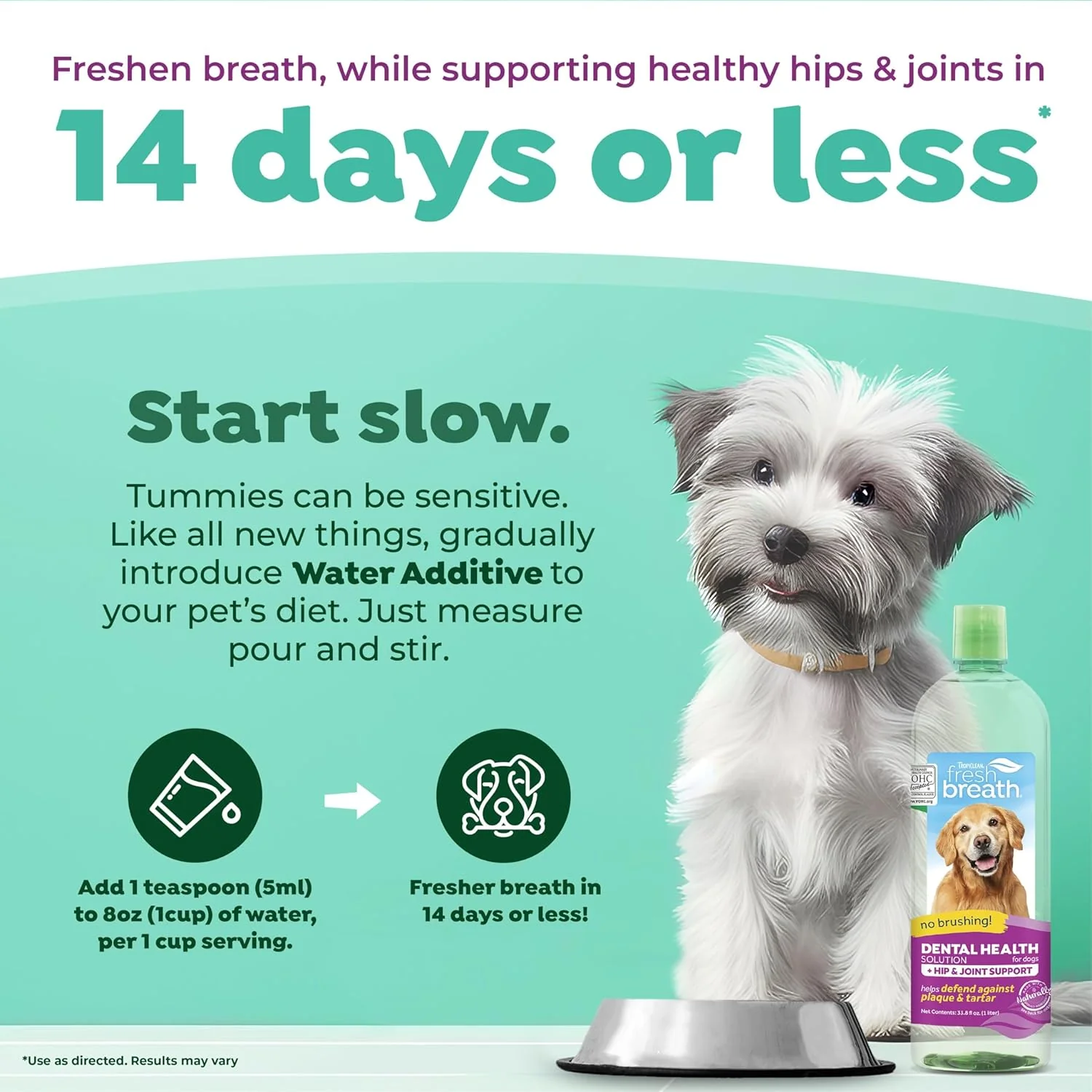 TropiClean Fresh Breath | Breath Freshener and Teeth Cleaning Solution | 33.8 oz - Image 3