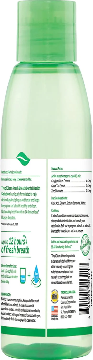 TropiClean Fresh Breath Oral Care Water Additive for Cats - Image 7