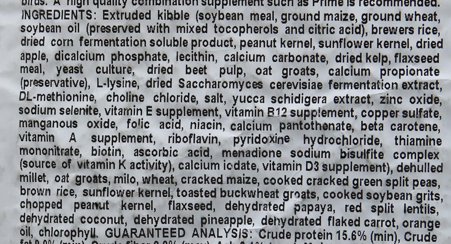 Tropimix Bird Food for Cockatiels and Lovebirds, Hagen Parrot Food with Seeds, Fruit, Vegetables, Vitamins & Amino Acids, 8 Pound (Pack of 1) - Image 10