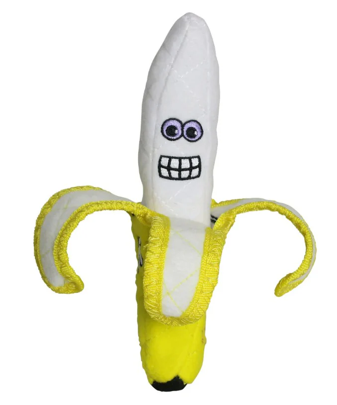 Tuffy Funny Food Banana Dog Toy Yellow Tuffy Funny Food Banana Dog Toy Yellow - Image 2