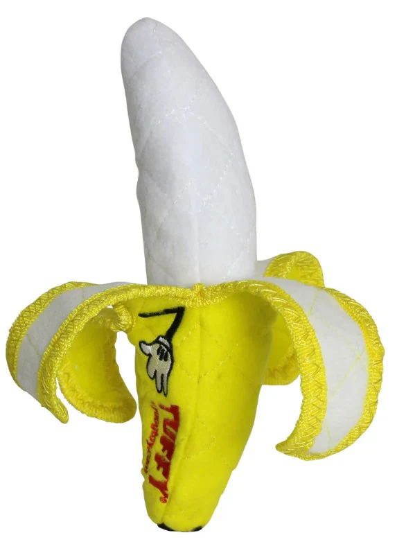 Tuffy Funny Food Banana Dog Toy Yellow Tuffy Funny Food Banana Dog Toy Yellow - Image 3