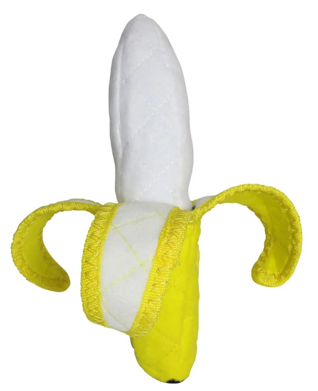 Tuffy Funny Food Banana Dog Toy Yellow Tuffy Funny Food Banana Dog Toy Yellow - Image 4