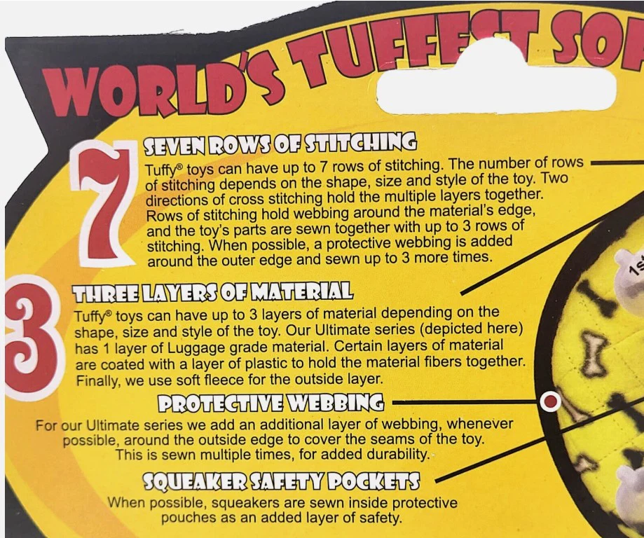 Tuffy Funny Food Hotdog Plush Dog Toy - Image 10