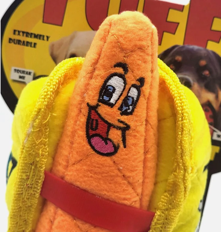 Tuffy Funny Food Hotdog Plush Dog Toy - Image 3