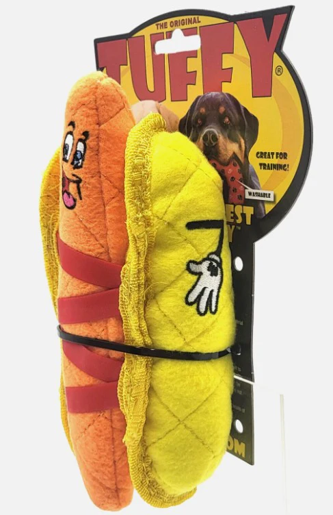 Tuffy Funny Food Hotdog Plush Dog Toy - Image 4