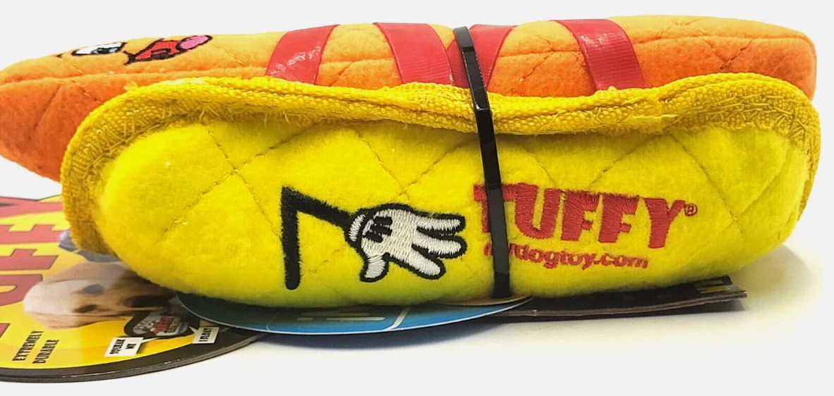 Tuffy Funny Food Hotdog Plush Dog Toy - Image 8