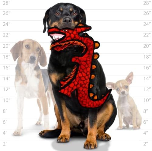 TUFFY - World's Tuffest Soft Dog Toy - Dinosaur Destructosaurus - Multiple Layers. Made Durable, Strong & Tough. Interactive Play (Tug, Toss & Fetch). Machine Washable & Floats. - Image 2