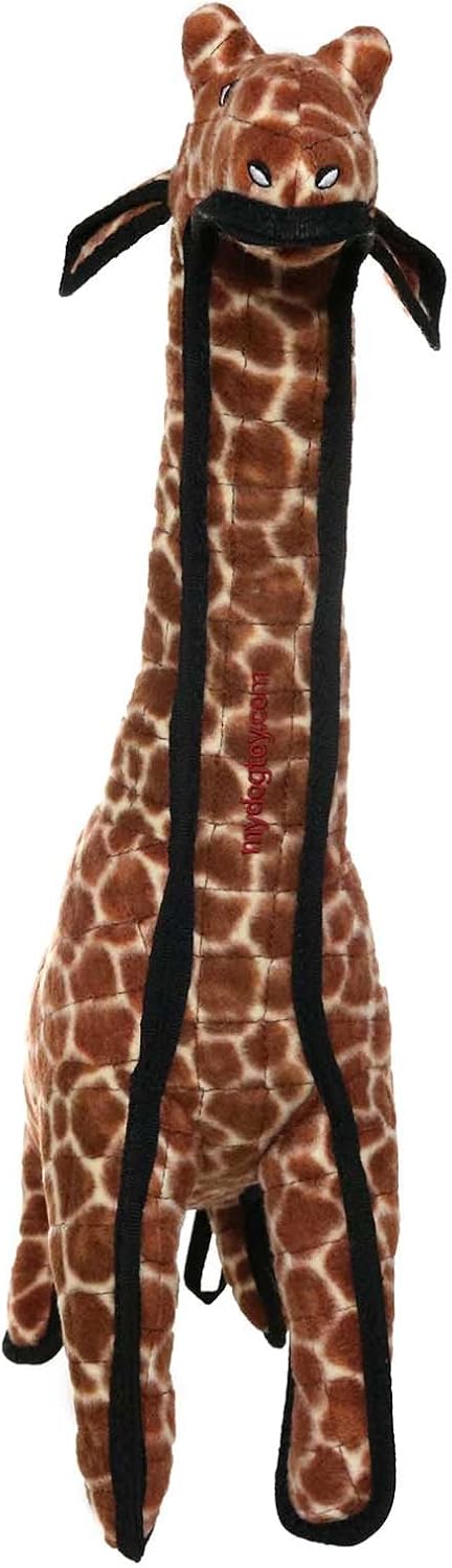 TUFFY - World's Tuffest Soft Dog Toy - Zoo Giraffe - Multiple Layers. Made Durable, Strong & Tough. Interactive Play (Tug, Toss & Fetch). Machine Washable & Floats - Image 2