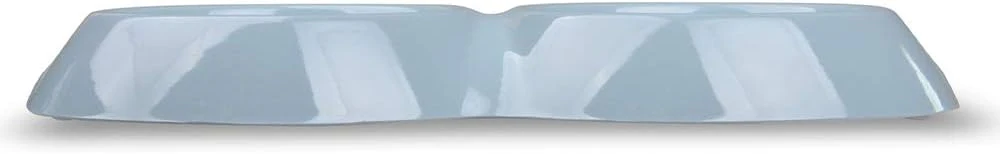 Van Ness Pets EcoWare Double Dish Cat Bowl, Whisker Friendly Feeder, Non-Skid, 16 oz Capacity (8 oz Per Side), Blue - Image 3